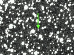 （2008年6月7日（世界時）にすばる望遠鏡がとらえた「2008 LC18」の画像）