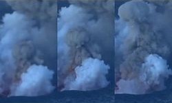 （アイスランドのエイヤフィヤトラヨークトル（Eyjafjallajokull）火山の動画から切り出した静止画）