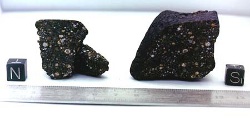 （分析に用いられた隕石の写真）