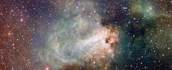 （ファーストライトで撮影したオメガ星雲の画像）