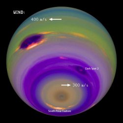 海王星表面の特徴的な構造