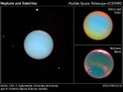 ハッブル宇宙望遠鏡が撮影した海王星