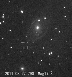 超新星2011fiの発見画像