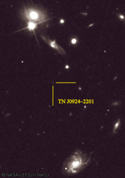 電波銀河「TN J0924-2201」