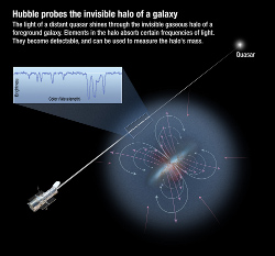 クエーサーを用いたハローの観測方法