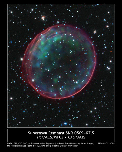 今回対象となった超新星残骸SNR0509-67.5