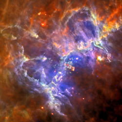 ハーシェル宇宙望遠鏡がとらえたわし星雲