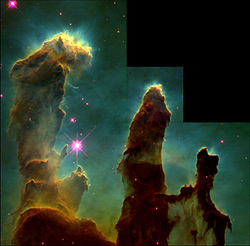 ハッブル宇宙望遠鏡がとらえたわし星雲の「創造の柱」