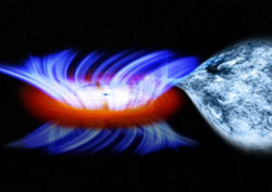 連星系「IGR J17091」のブラックホールと恒星