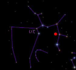 HD 169142の天球面上での位置