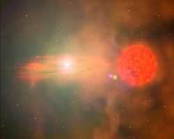 超新星爆発前の連星系のイメージ