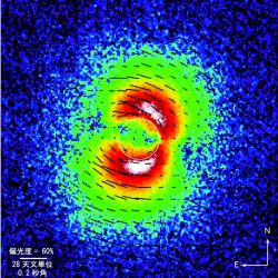 おうし座UX星の近赤外線偏光イメージ