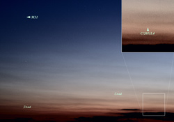 3月26日明け方のパンスターズ彗星