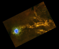 星間雲IC 5146のフィラメント構造