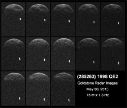 小惑星1998 QE2のレーダー観測画像