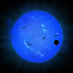 青い光で見る、恒星を通過する惑星GJ 1214 b