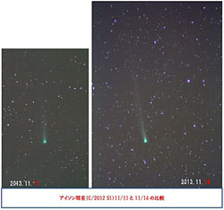 11月14日のアイソン彗星
