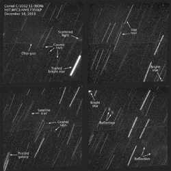 ハッブルの画像に、アイソン彗星の残骸は見当たらない