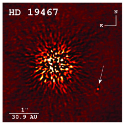 HD 19467と、その伴星である褐色矮星