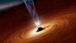 超巨大ブラックホールとその周辺の想像図