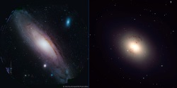 円盤銀河M31と楕円銀河NGC 1316