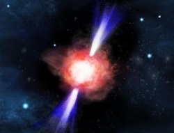 ジェットを伴う初代星の超新星爆発のイメージ図