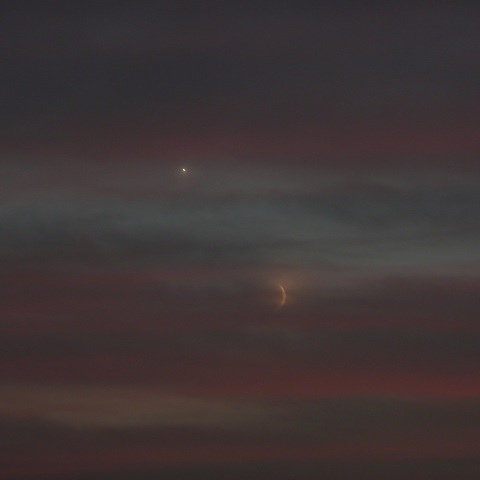 (月と金星)
