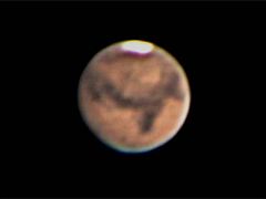 （岡山県真備町たけのこ天文台星の会撮影の火星の写真）