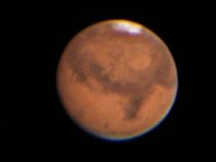 （岡山県真備町たけのこ天文台星の会撮影の火星の写真）
