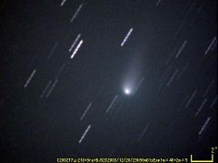 （橋岡由男氏撮影のリニア彗星の写真）