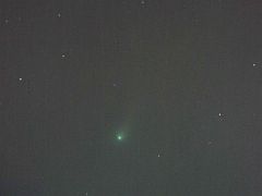 （佐藤康明氏撮影のリニア彗星の写真）