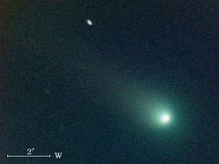 （茂木弘光氏撮影のリニア彗星の写真）