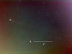 （田中一幸氏撮影のリニア彗星の写真）