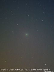 （奥田光升氏撮影のリニア彗星の写真）