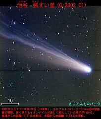 （さじアストロパーク撮影の3月11日の池谷・張彗星の写真）