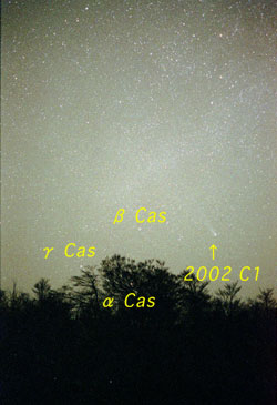 （田村竜一氏撮影の4月14日の池谷・張彗星の写真 3）