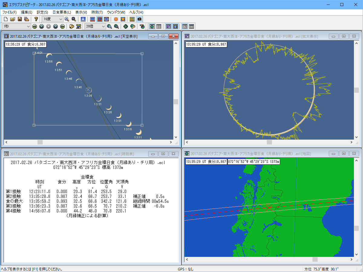 チリ・コジャイケでのシミュレーション チリ・コジャイケでのシミュレーション