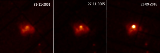 連星系「HD 5980」のX線放射の変化 連星系「HD 5980」のX線放射の変化