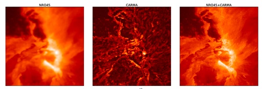 オリオン座Aの電波地図 オリオン座Aの電波地図