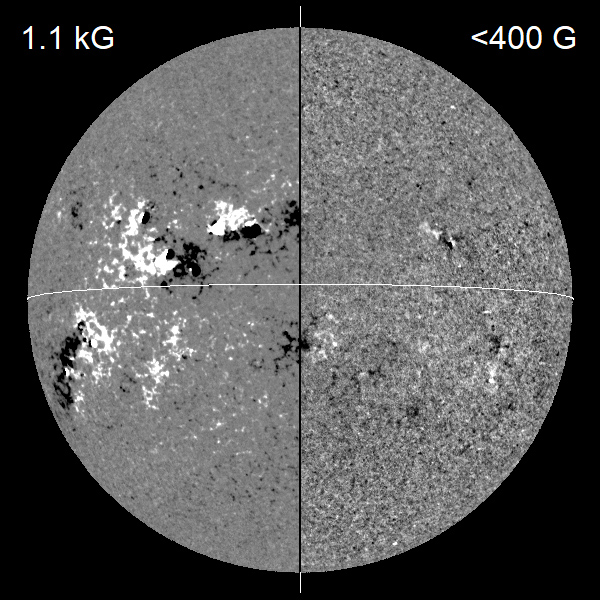 近赤外線太陽全面像で見たインターネットワーク磁場 - アストロアーツ