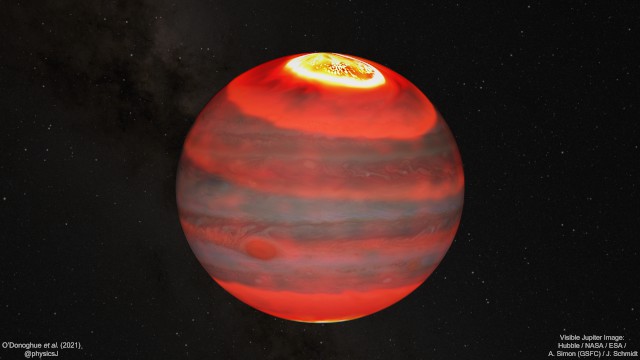 木星の上層大気の温度