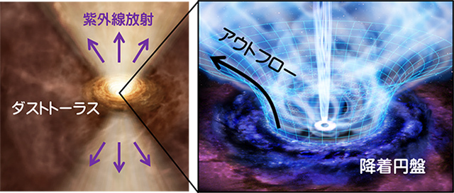 クエーサー中心部の想像図