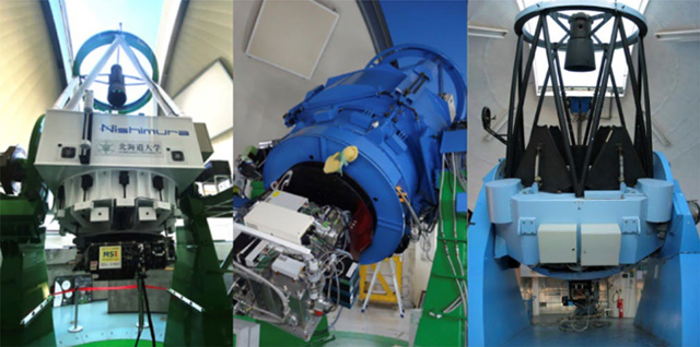 観測に使用された望遠鏡 観測に使用された望遠鏡