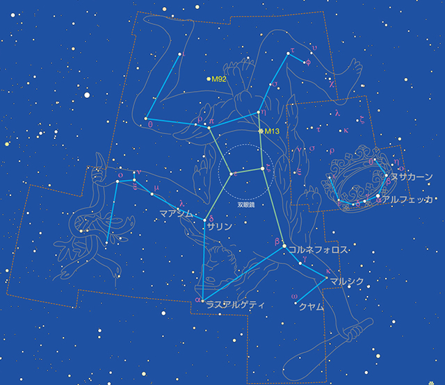 星座八十八夜 #6 全天で一番の勇者「ヘルクレス座」 - アストロアーツ