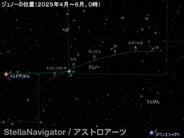 ジュノーの位置