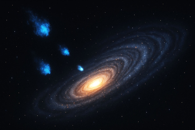 M83銀河の高速度雲のイメージイラスト
