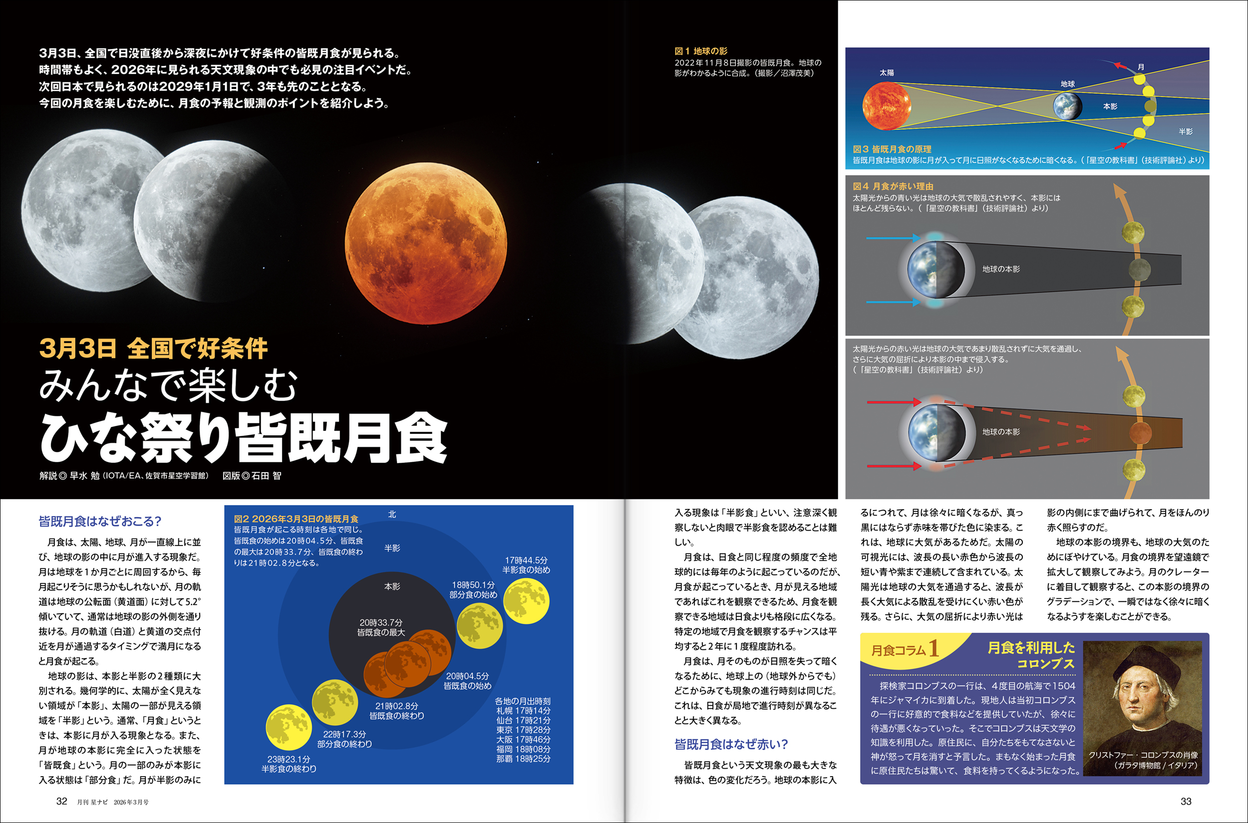 星ナビ3月号は「観望から撮影まで！ひな祭り皆既月食大特集