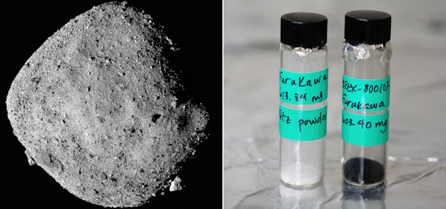 ベンヌと試料 ベンヌと試料
