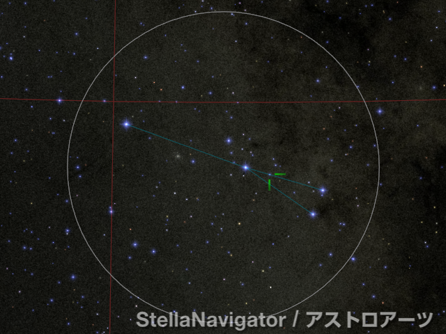 や座を双眼鏡で見たイメージ