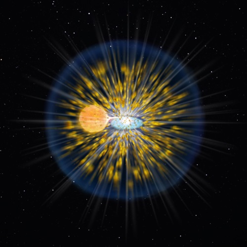 新星爆発の想像図